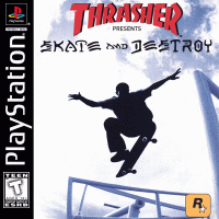 Thrasher Skate and Destroy Playstation US box art